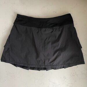 ivivva by Lululemon Set the Pace Skort/Skirt Black Sz 14 Girls/XS Women
